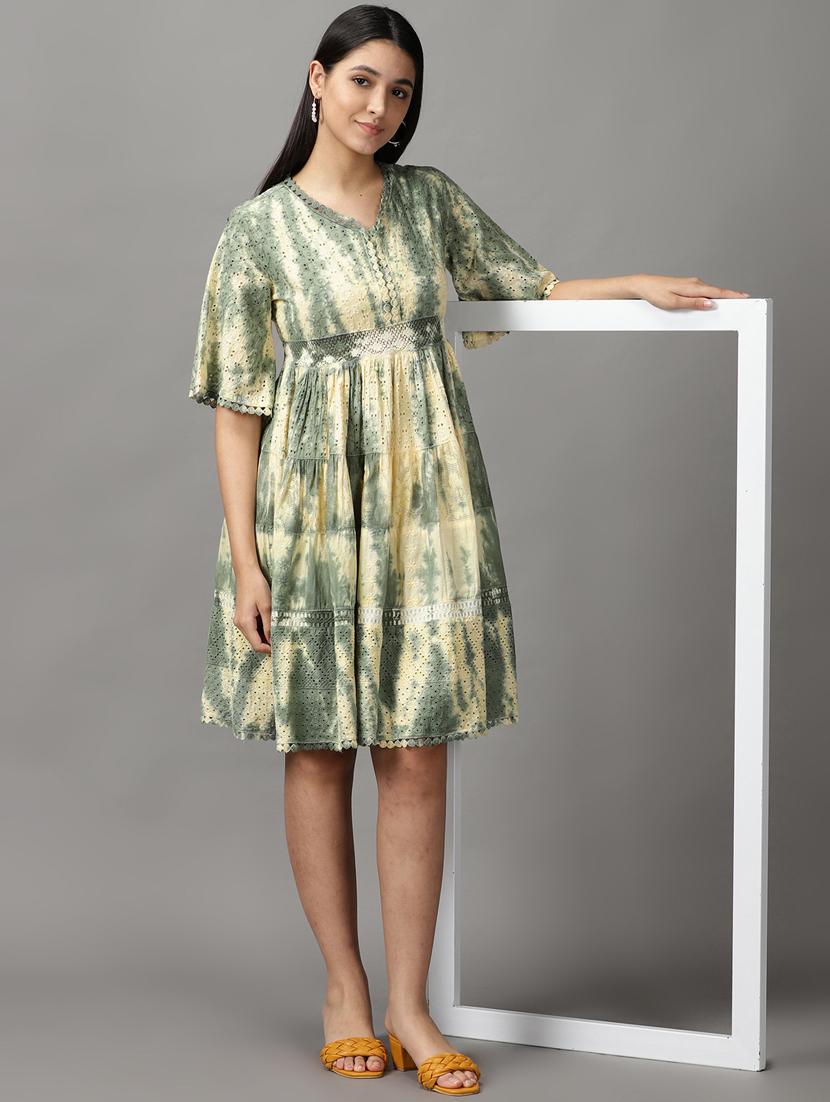 women's tiered dress floral dress - 18659149 - Standard Image - 4
