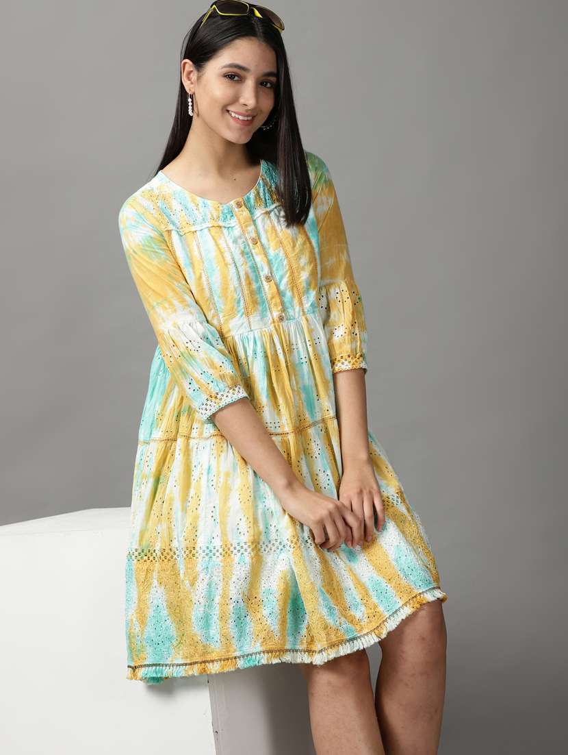 women's tiered dress paisley dress - 18659160 -  Standard Image - 1