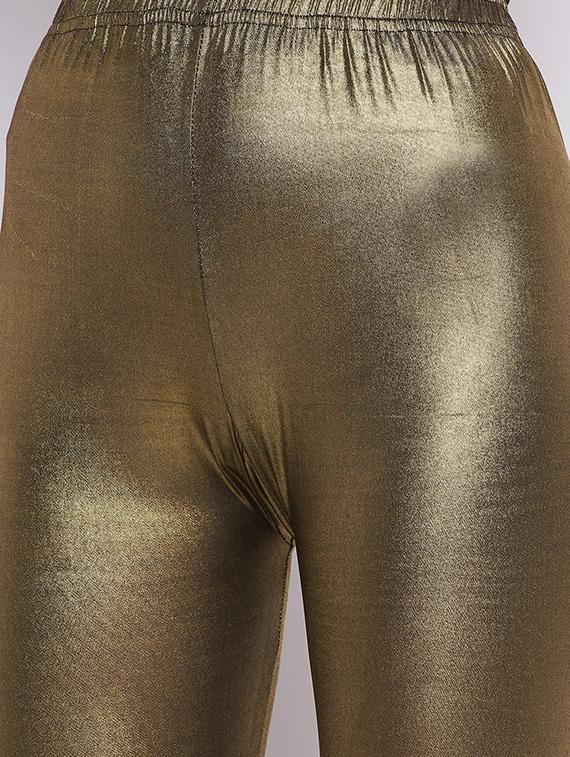 golden solid ankle length legging - 18677890 - Standard Image - 4