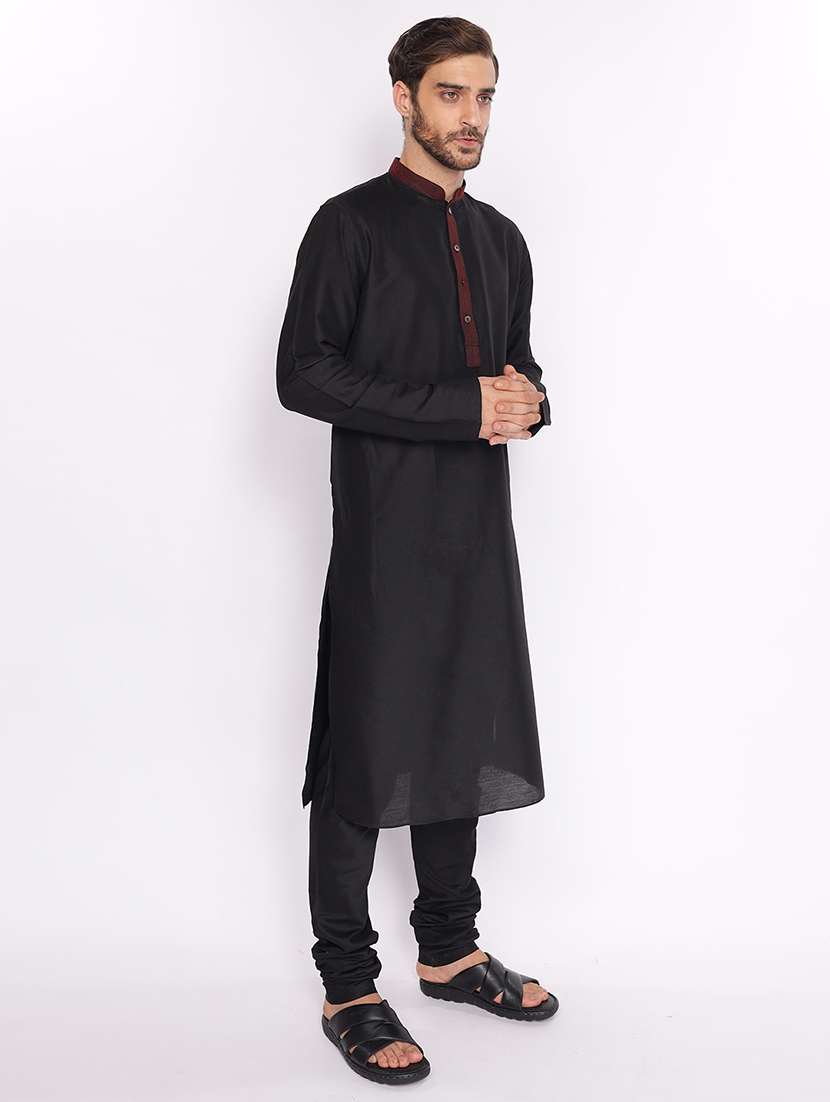mandarin neck printed long kurta - 18677931 -  Standard Image - 1