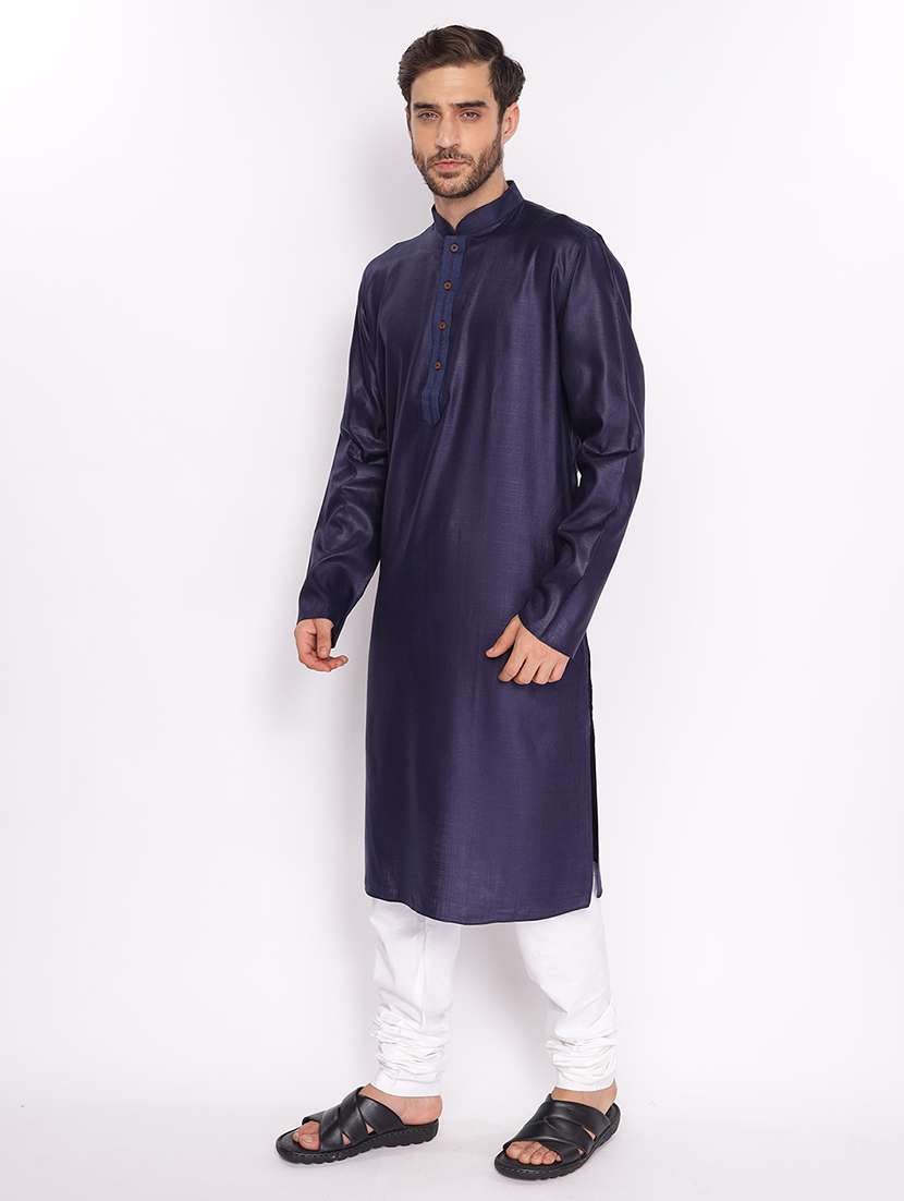 mandarin neck printed long kurta - 18677933 - Standard Image - 1