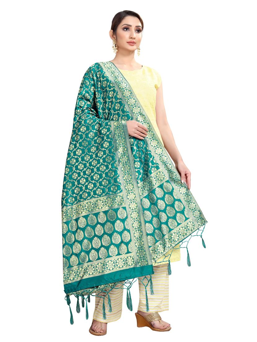 zari work banarasi dupatta - 18678442 -  Standard Image - 1