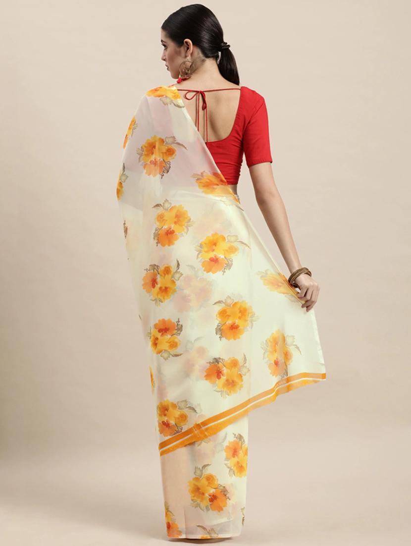 floral printed saree with blouse - 18678801 -  Standard Image - 1