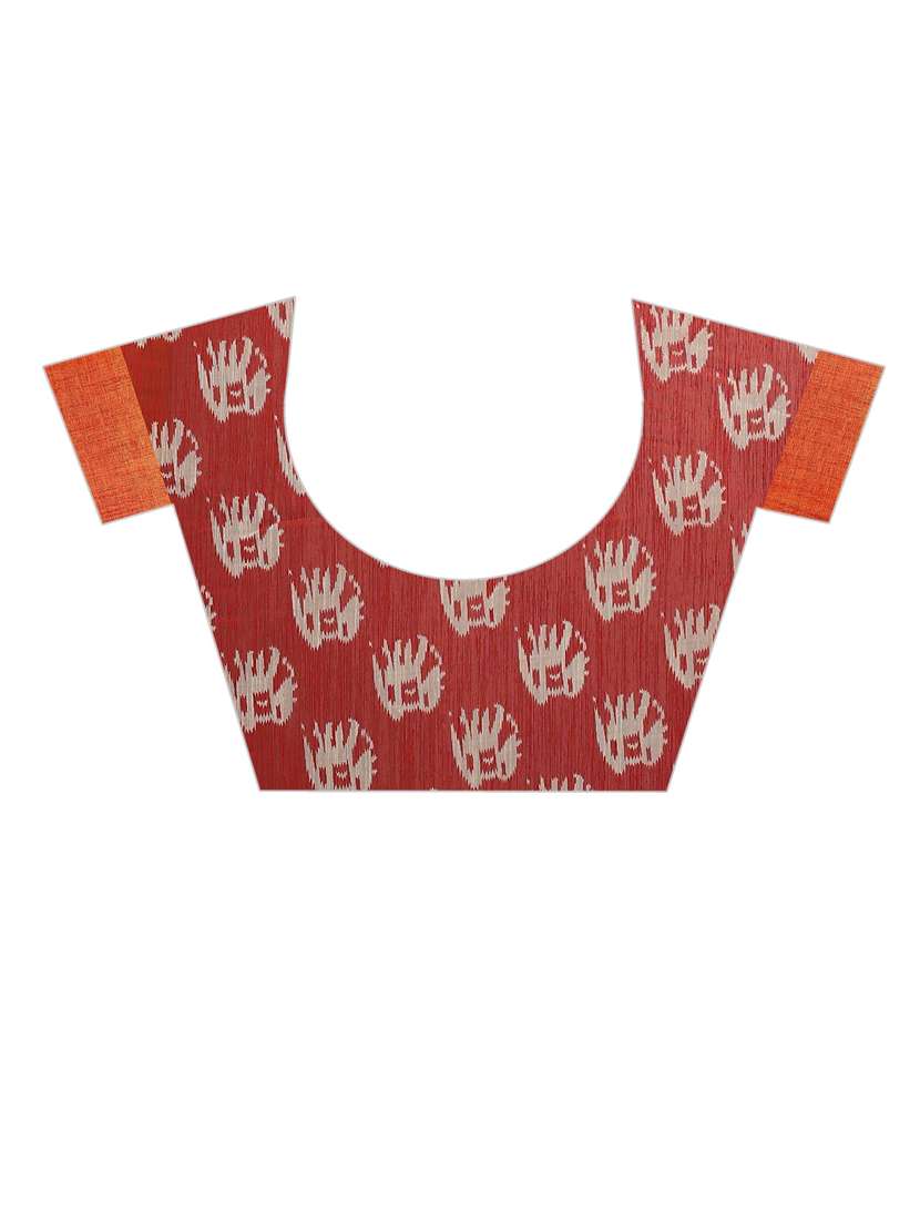 zari bordered printed saree with blouse - 18678887 - Standard Image - 4