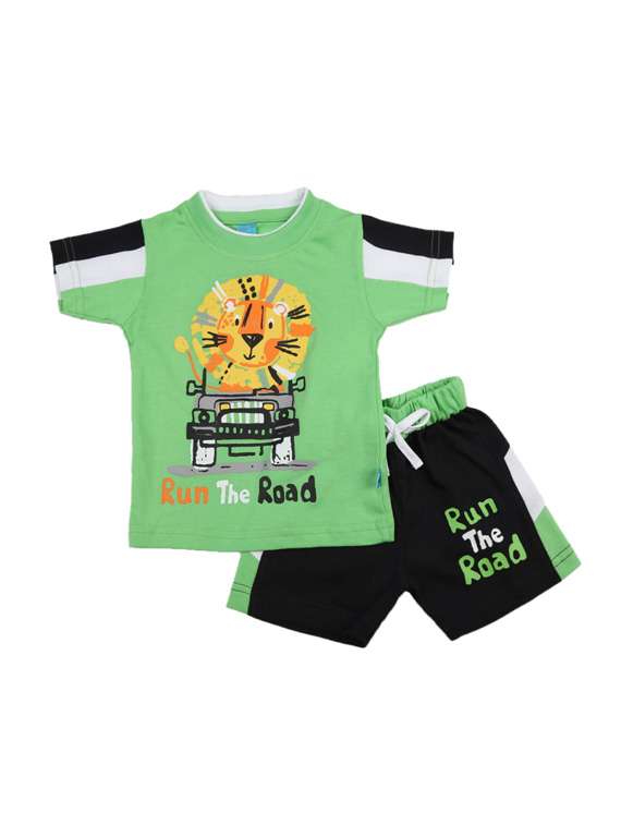 boys printed shorts  set 