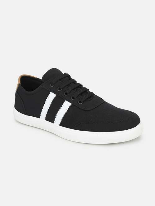 mens black lace up sneaker - 18680452 -  Standard Image - 0