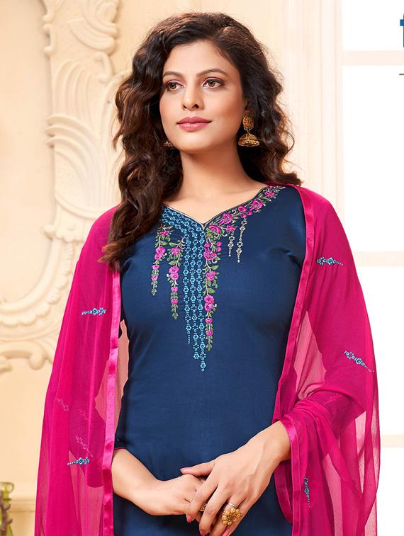 embroidered unstitched suit set - 18680492 - Standard Image - 1