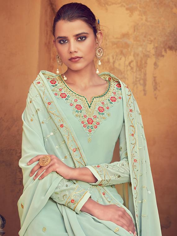 embroidered unstitched suit set  - 18680512 -  Standard Image - 1