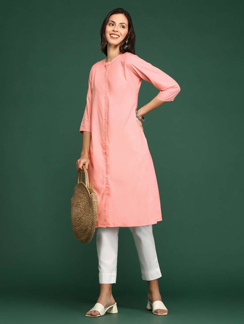 women's straight kurta - 18682904 - Standard Image - 1