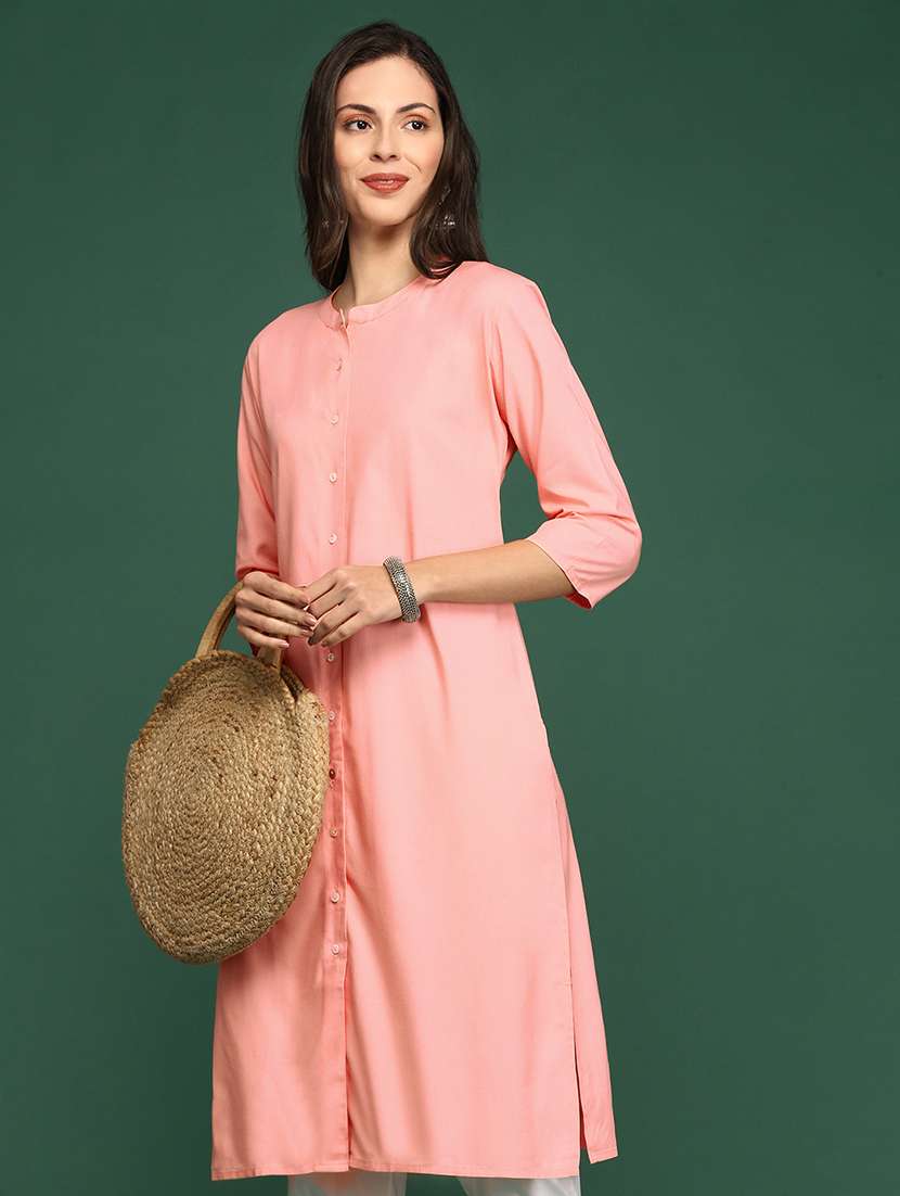 women's straight kurta - 18682904 - Standard Image - 4