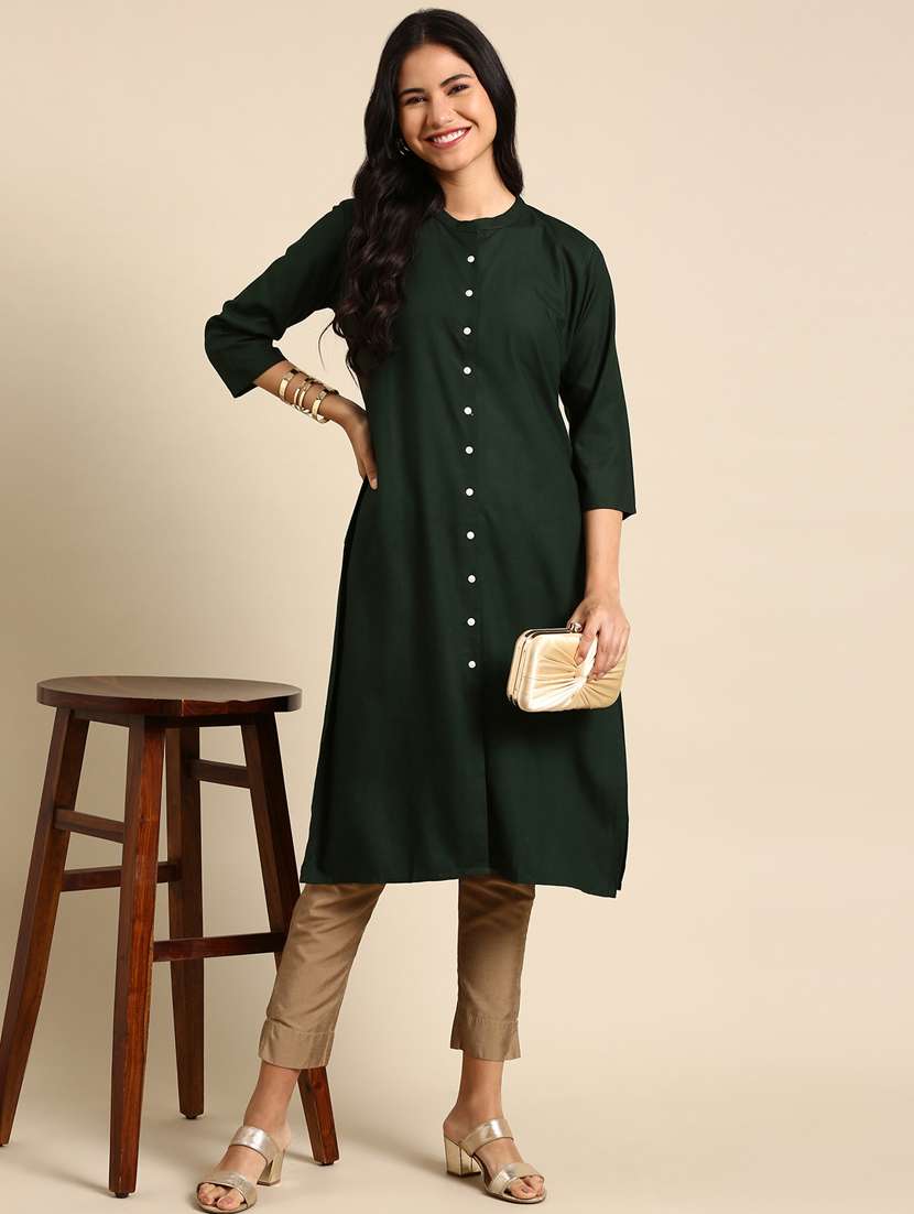 women's straight kurta - 18682907 -  Standard Image - 1