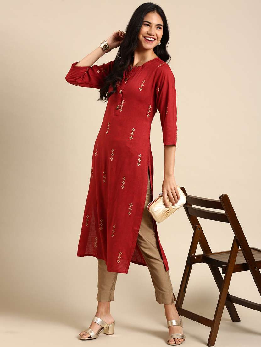 women's straight kurta - 18682913 -  Standard Image - 1