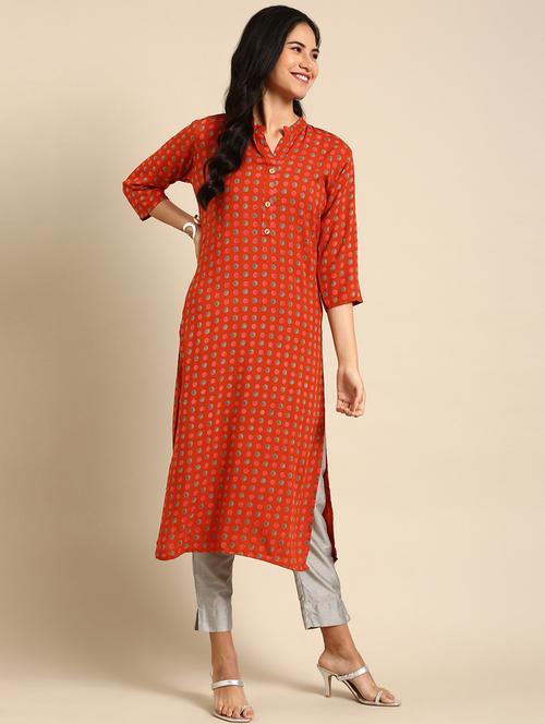 women's straight kurta - 18682916 - Standard Image - 0