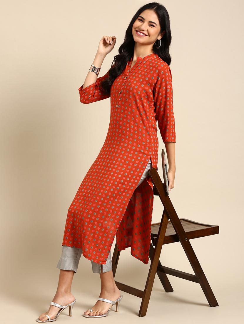 women's straight kurta - 18682916 -  Standard Image - 1