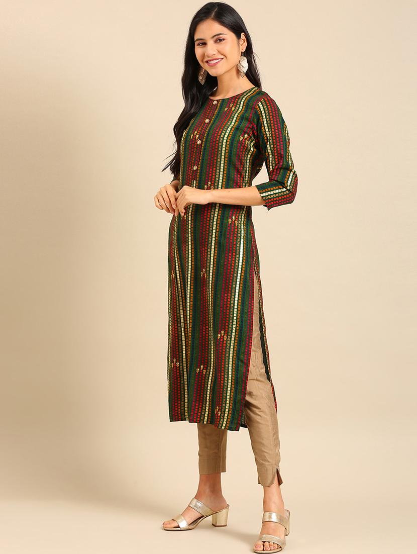 women's straight kurta - 18682918 -  Standard Image - 1