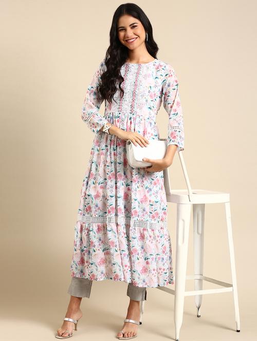 women's tiered kurta - 18682922 - Standard Image - 0
