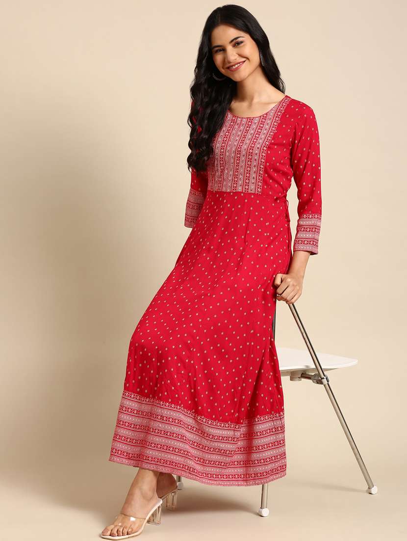 women's flared kurta - 18682931 -  Standard Image - 1