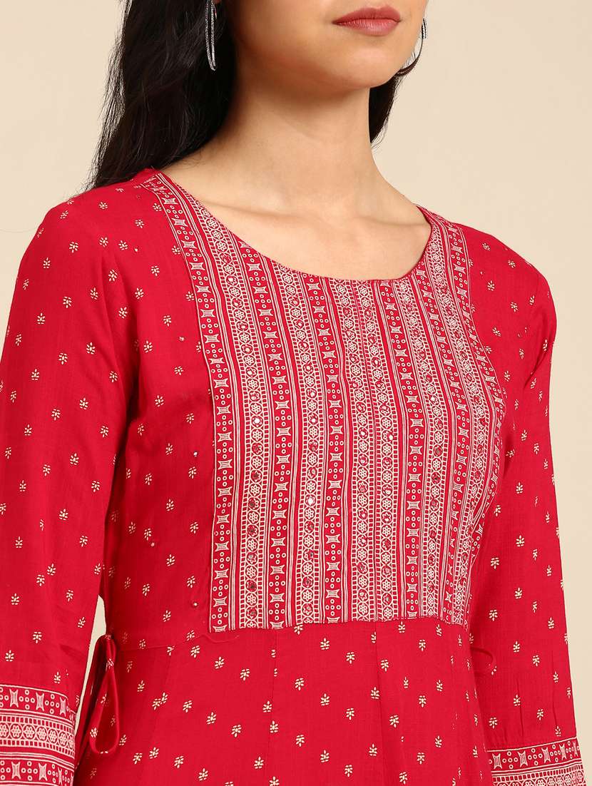 women's flared kurta - 18682931 -  Standard Image - 4