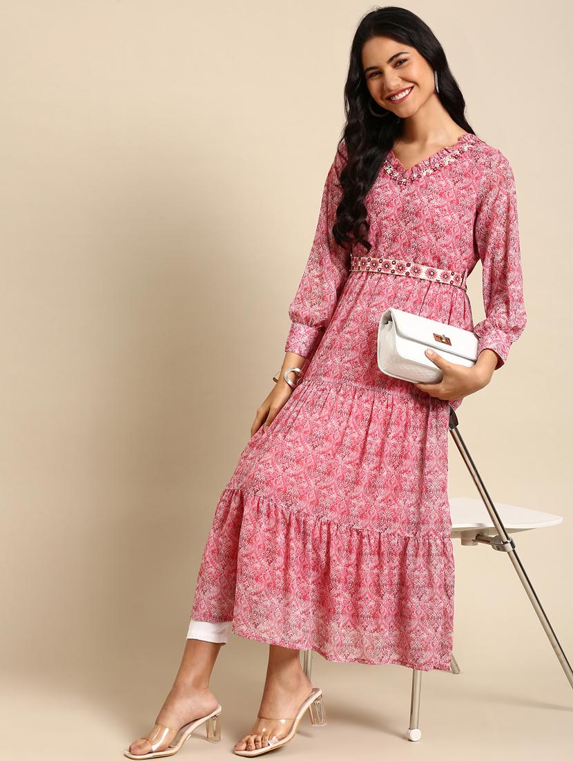 women's tiered kurta - 18682936 - Standard Image - 1