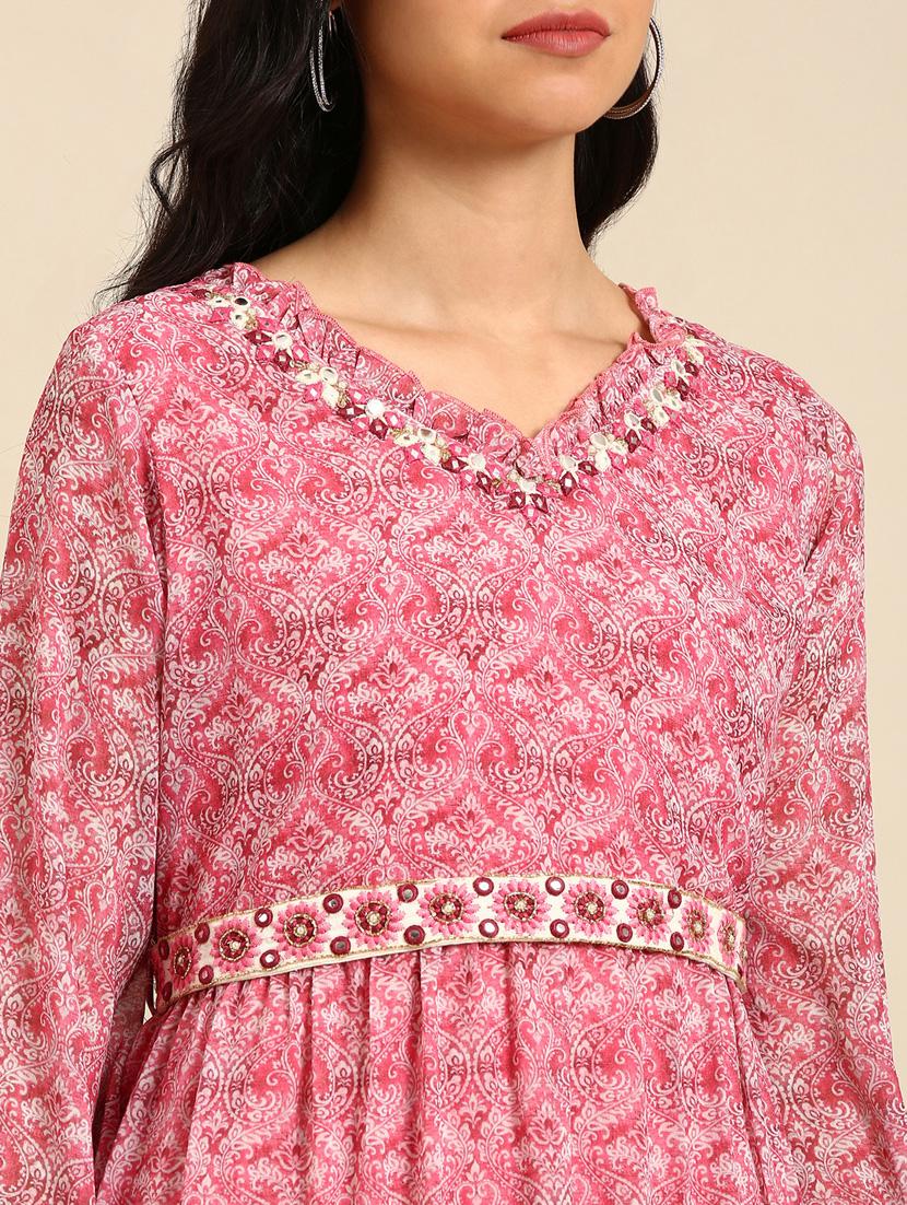 women's tiered kurta - 18682936 - Standard Image - 4