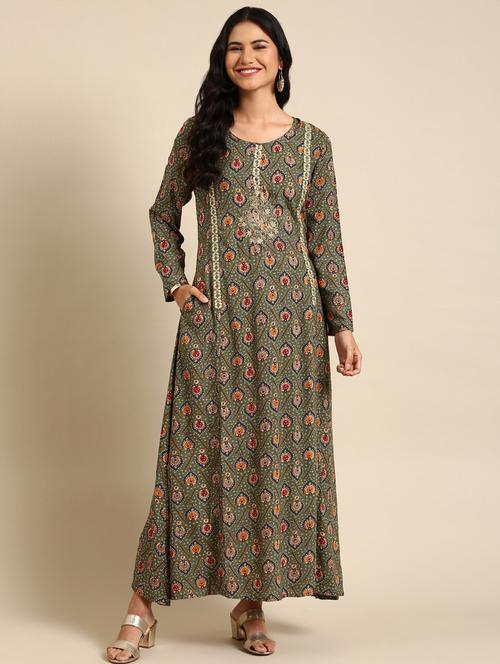 women's flared kurta - 18682968 -  Standard Image - 0