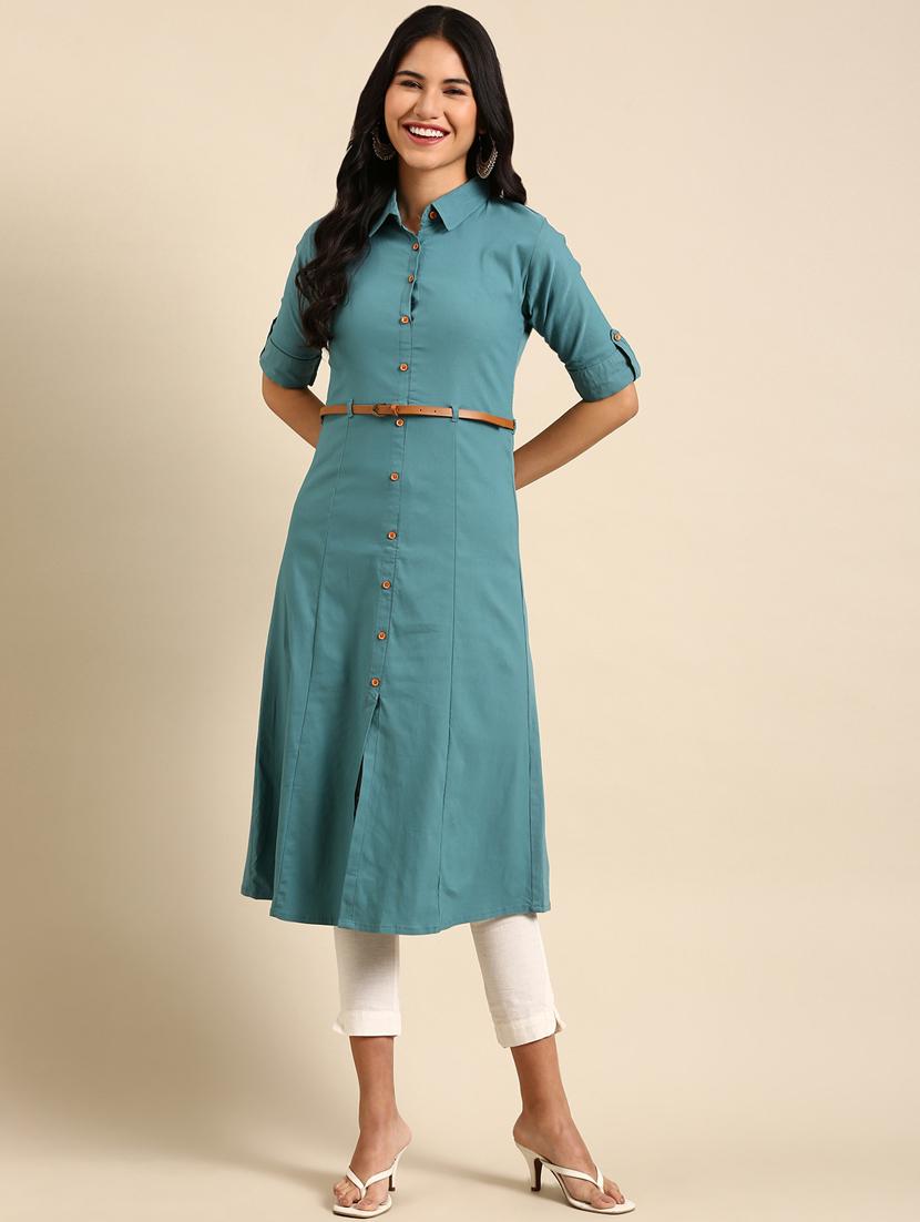 women's front slit kurta - 18682971 - Zoom Image - 0