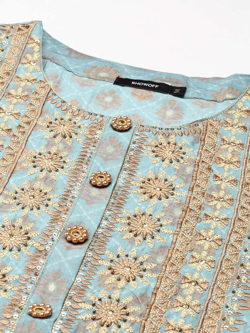 women's straight kurta - 18682981 - Standard Image - 4