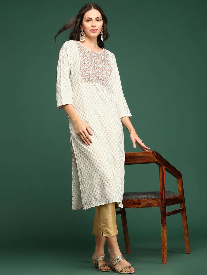 women's straight kurta - 18683028 - Standard Image - 1