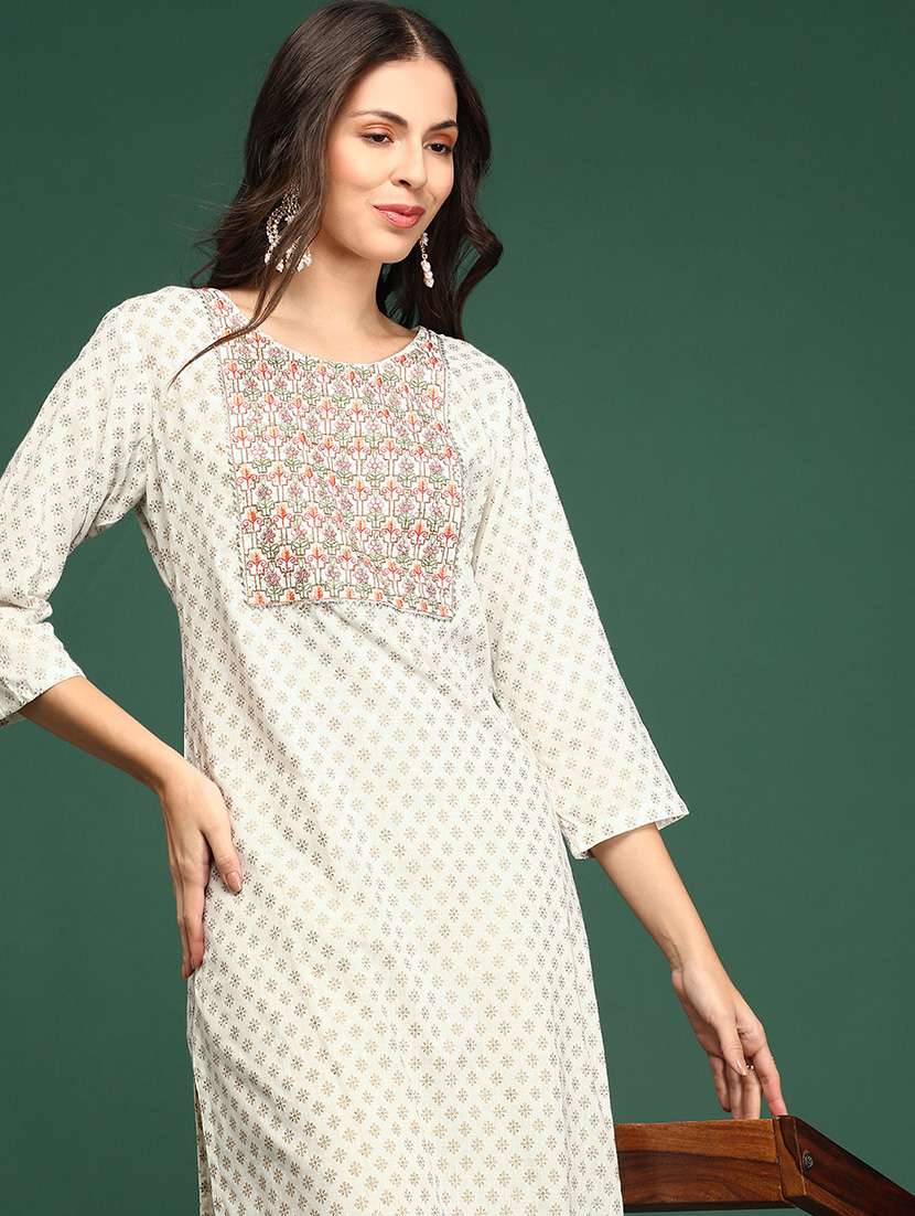 women's straight kurta - 18683028 - Standard Image - 4