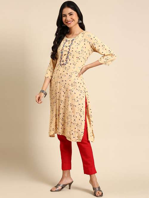 women's straight kurta - 18683032 - Standard Image - 0