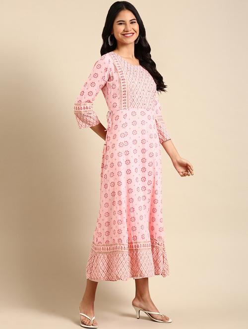 printed anarkali kurta - 18683040 - Standard Image - 0