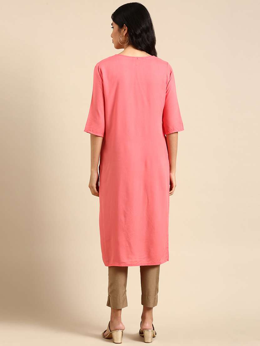 women's straight kurta - 18683067 -  Standard Image - 1