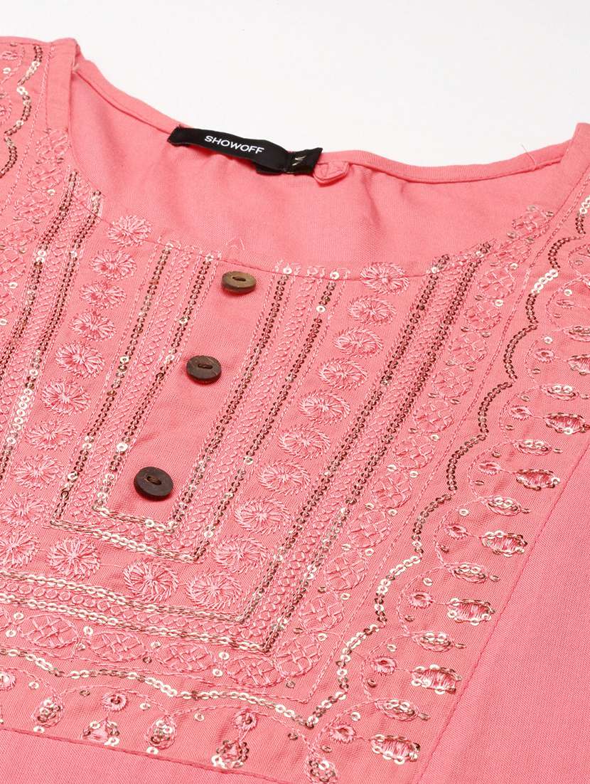 women's straight kurta - 18683067 - Standard Image - 4