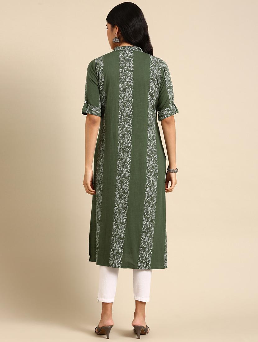 women's straight kurta - 18683068 - Standard Image - 1