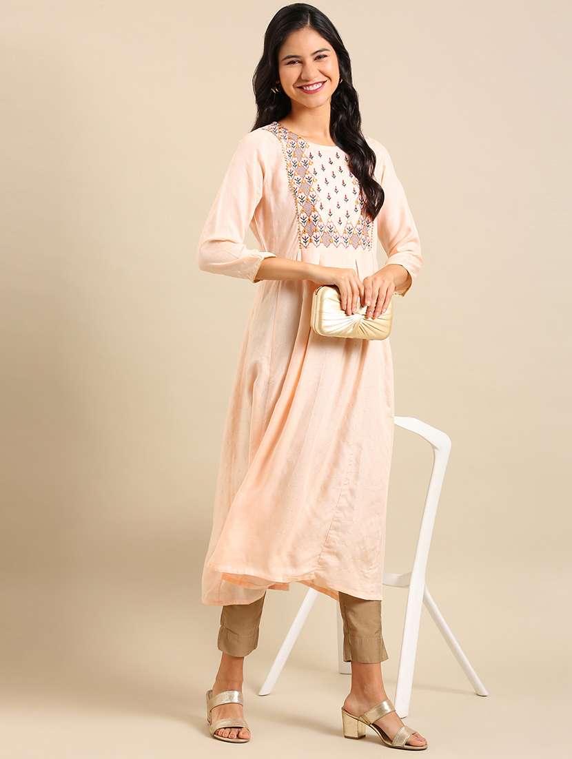 women's flared kurta - 18683080 -  Standard Image - 1