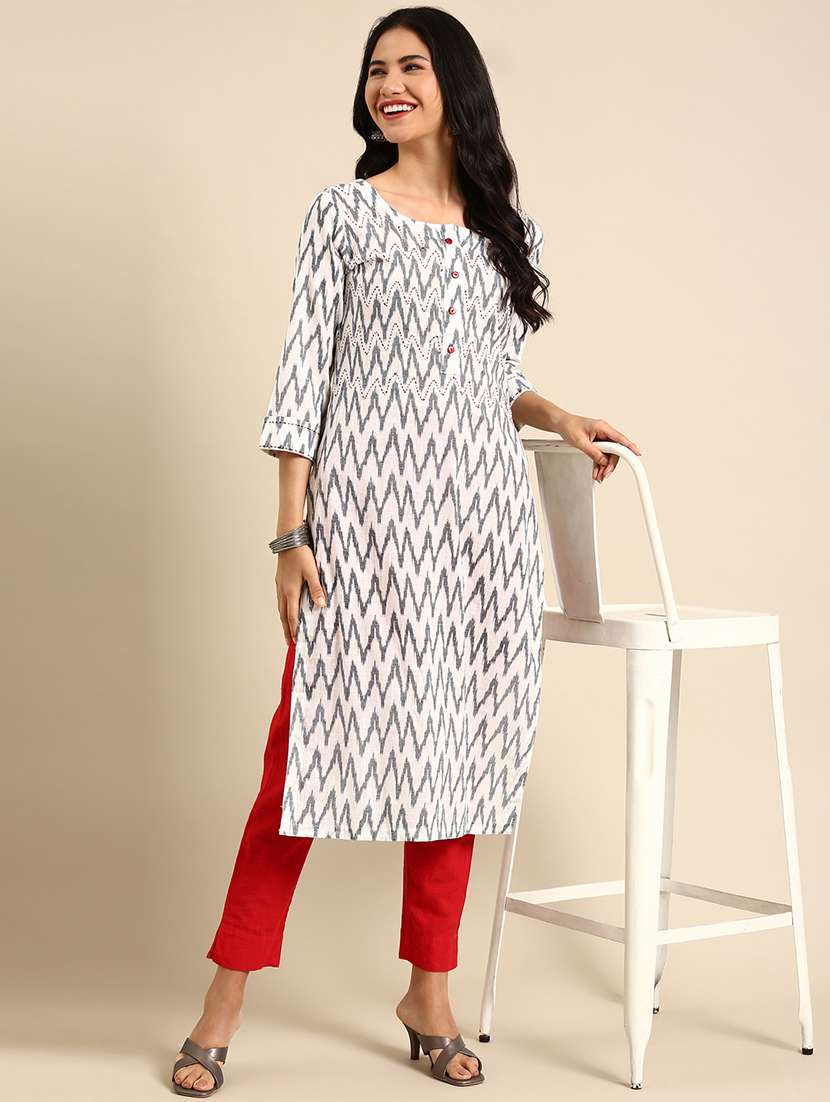 women's straight kurta - 18683083 -  Standard Image - 1
