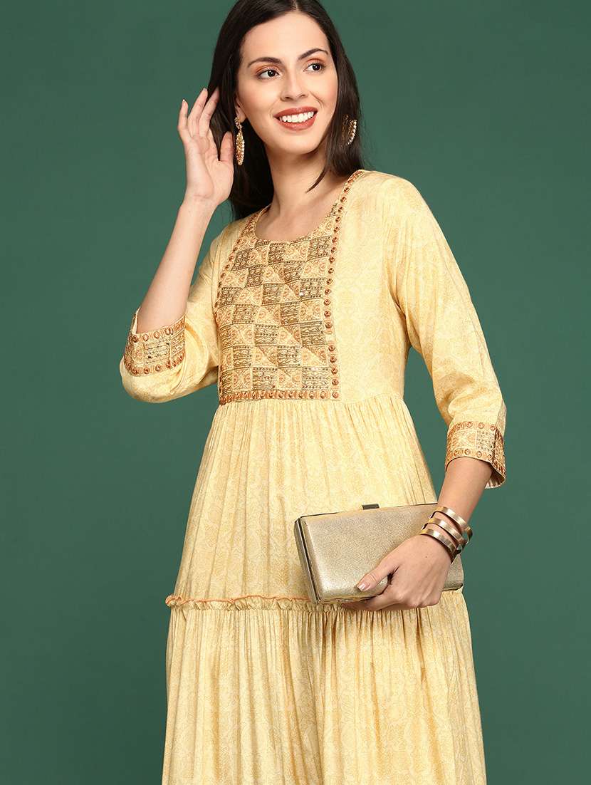 women's tiered kurta - 18683091 -  Standard Image - 4