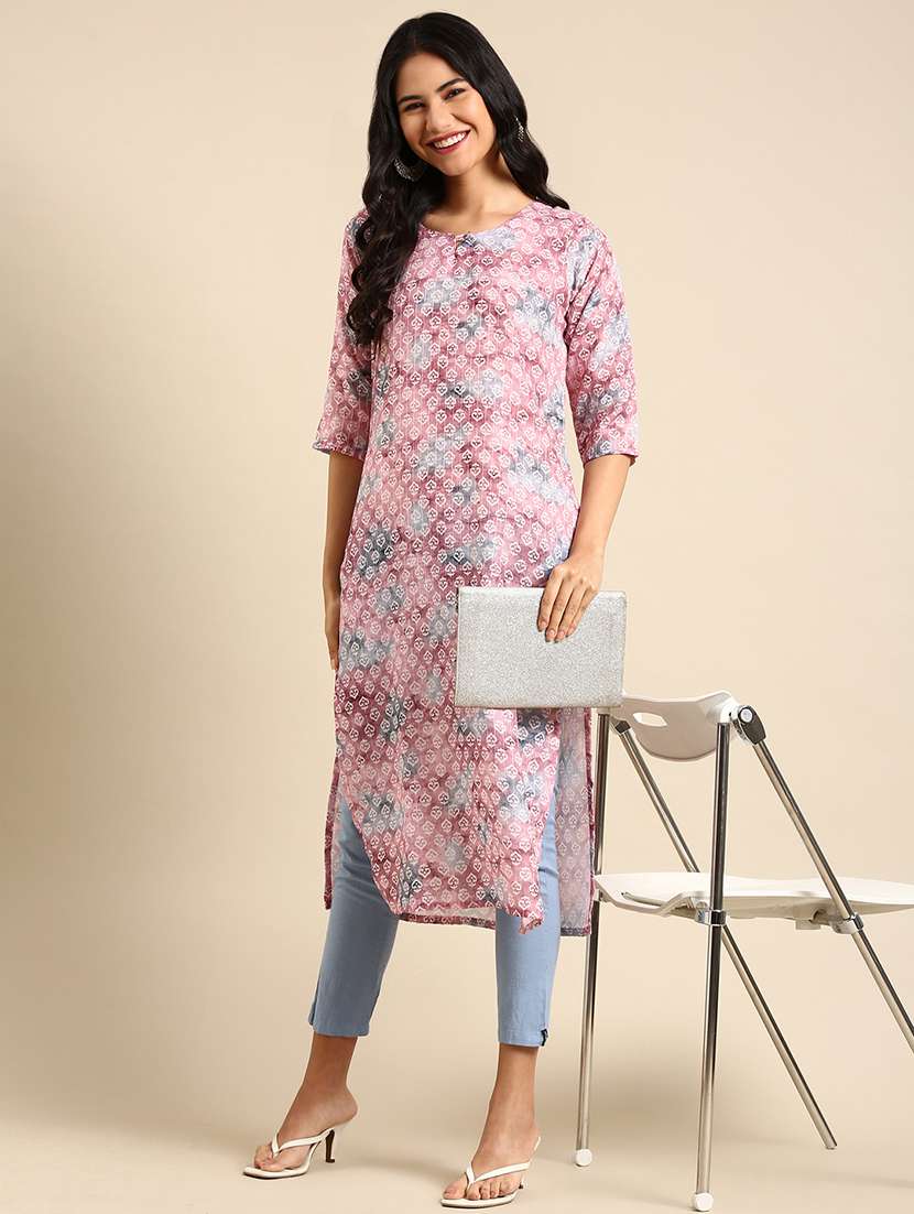 women's straight kurta - 18683110 -  Standard Image - 1