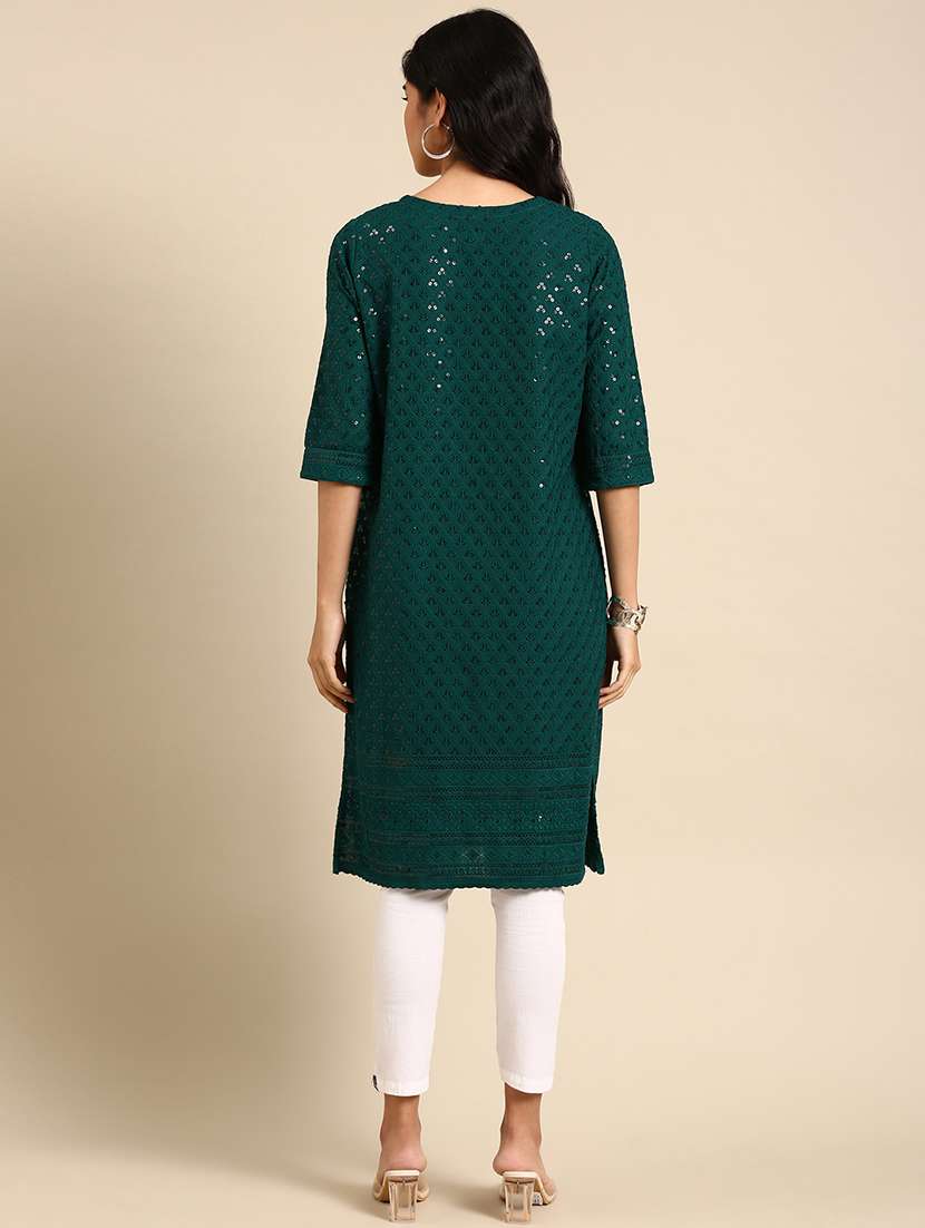 women's straight kurta - 18683115 -  Standard Image - 1
