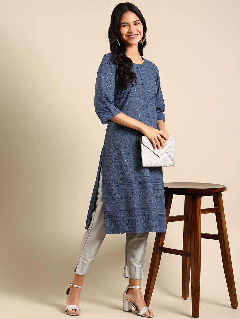 women's straight kurta - 18683117 -  Standard Image - 1