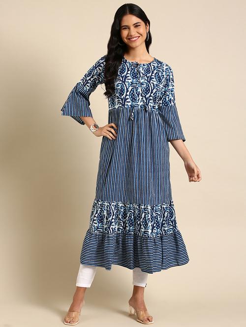 women's tiered kurta - 18683119 -  Standard Image - 0