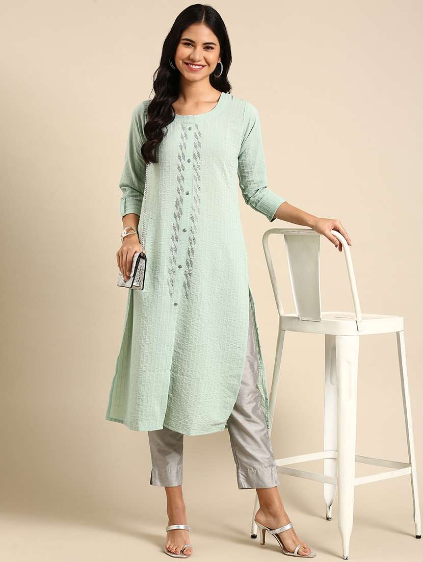 women's front slit kurta - 18683131 -  Standard Image - 1