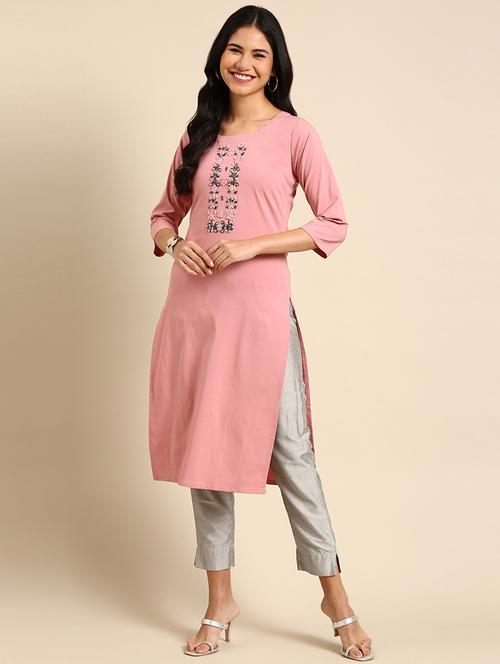 women's straight kurta - 18683139 - Standard Image - 0
