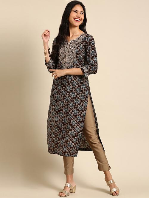 women's straight kurta - 18683145 -  Standard Image - 0