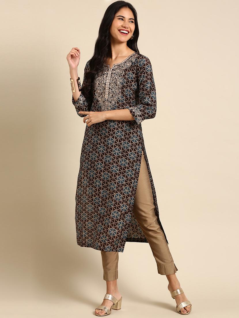 women's straight kurta - 18683145 -  Zoom Image - 0