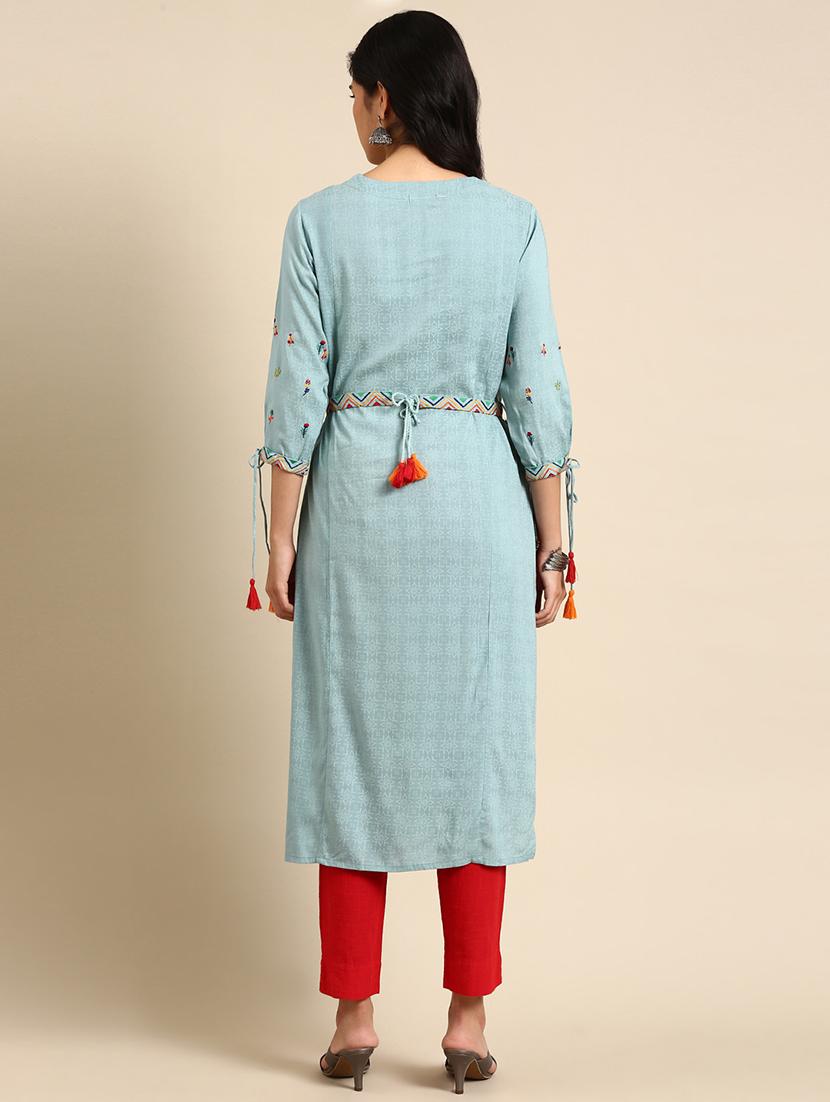 women's straight kurta - 18683161 - Standard Image - 1