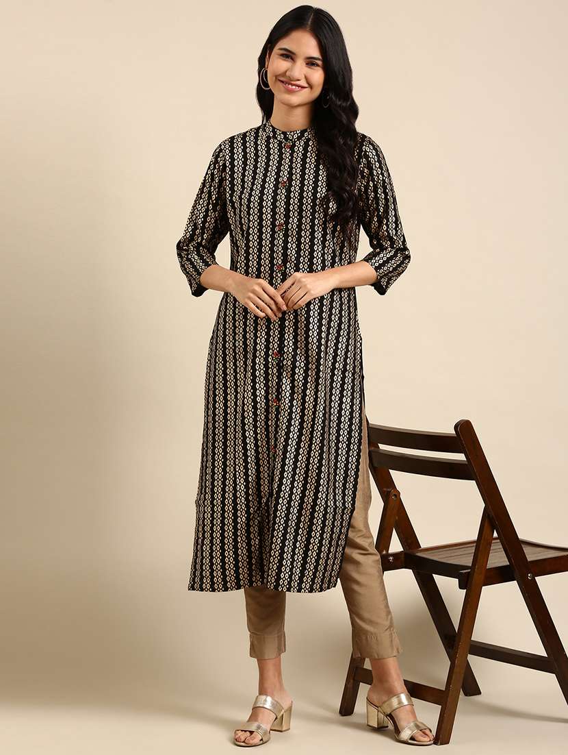 women's front slit kurta - 18683169 -  Standard Image - 1