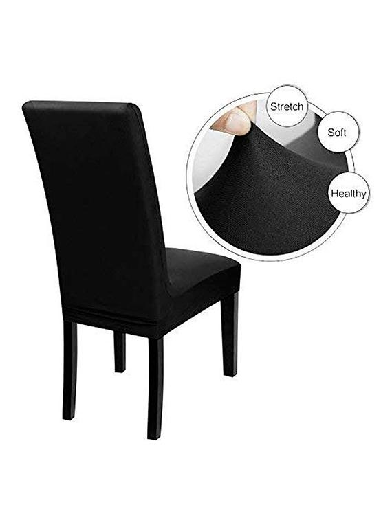 stretch removable washable short dining chair cover - 18684622 - Standard Image - 1