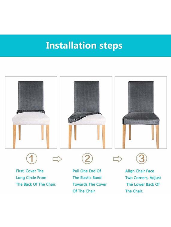 elastic chair cover stretch removable washable short dining chair cover - 18684749 -  Standard Image - 1