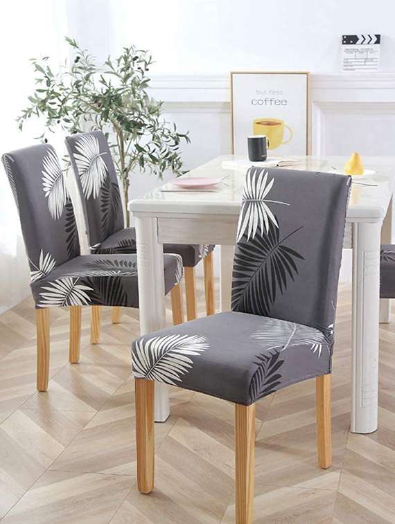 elastic chair cover stretch removable washable short dining chair cover-set 6